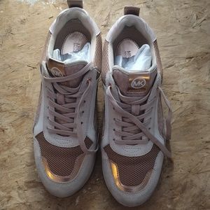 Woman's Michael kors size 7.5 Georgie trainer glitter chain mesh sneakers